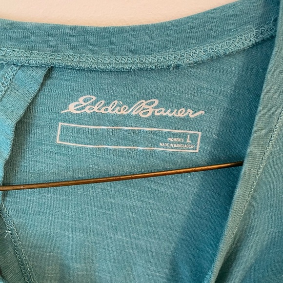 Eddie Bauer Short Sleeve T-Shirt Teal Blue Green Size Large - Picture 4 of 4